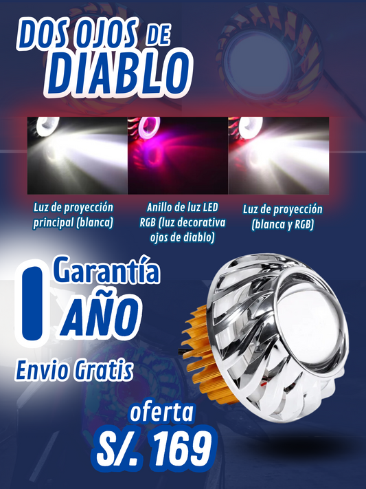 OJOS DE DIABLO PARA CARRO Y MOTO